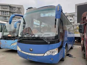 Van de de Reisbus van het 39 Zetels 2010 Jaar Blauwe Wielbasis 4600mm Gebruikte Yutong-Bussen